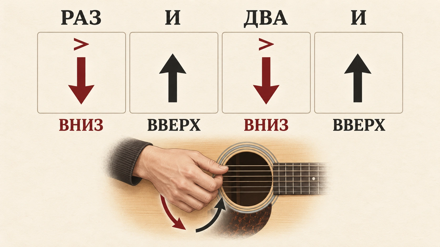 Бой «четверка» на гитаре: схемы, глушение и обучение — 2