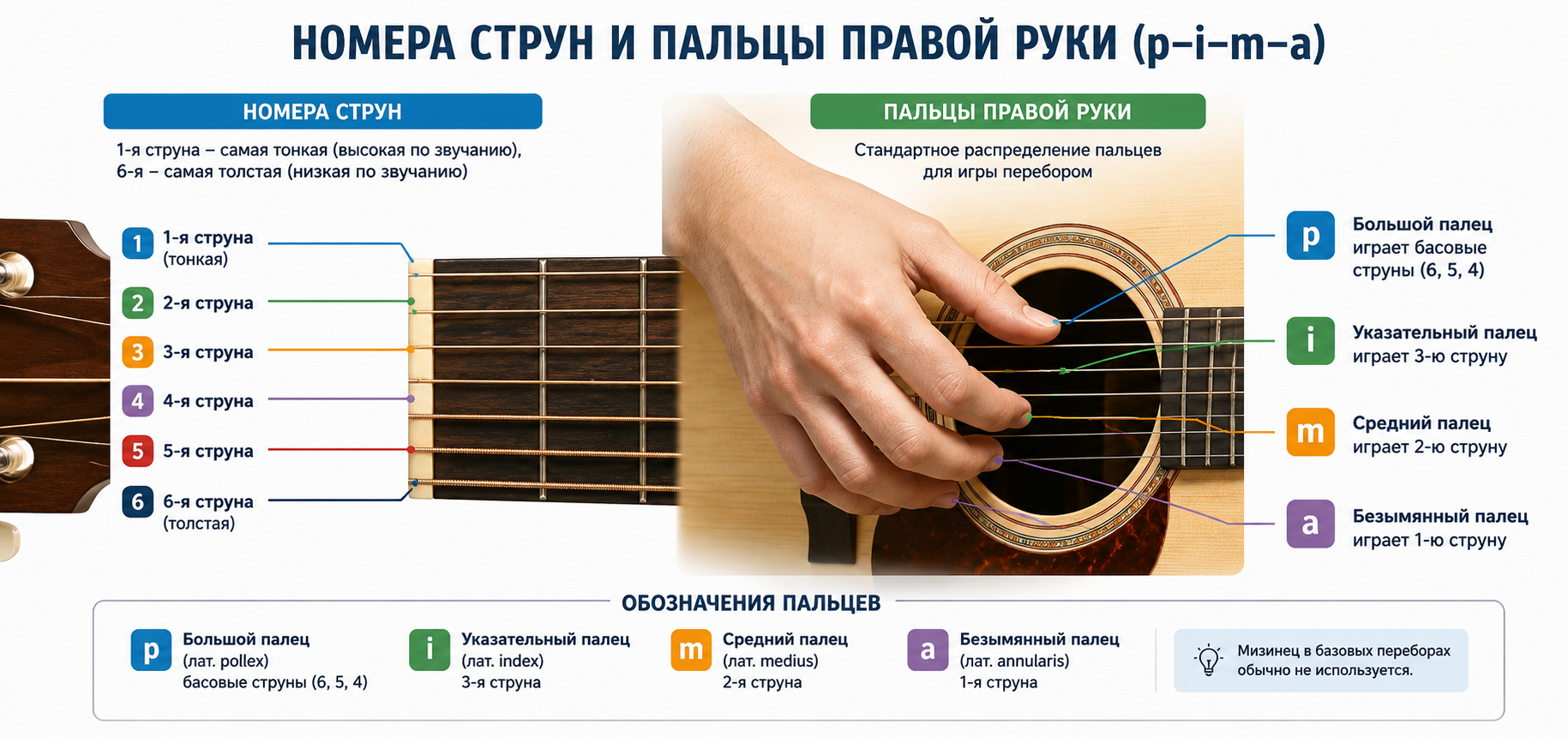 Переборы на гитаре для начинающих: схемы и техника игры