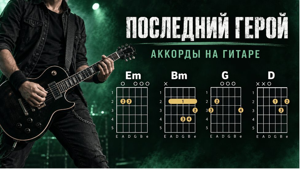 »Последний герой» — аккорды на гитаре и разбор песни «Кино»