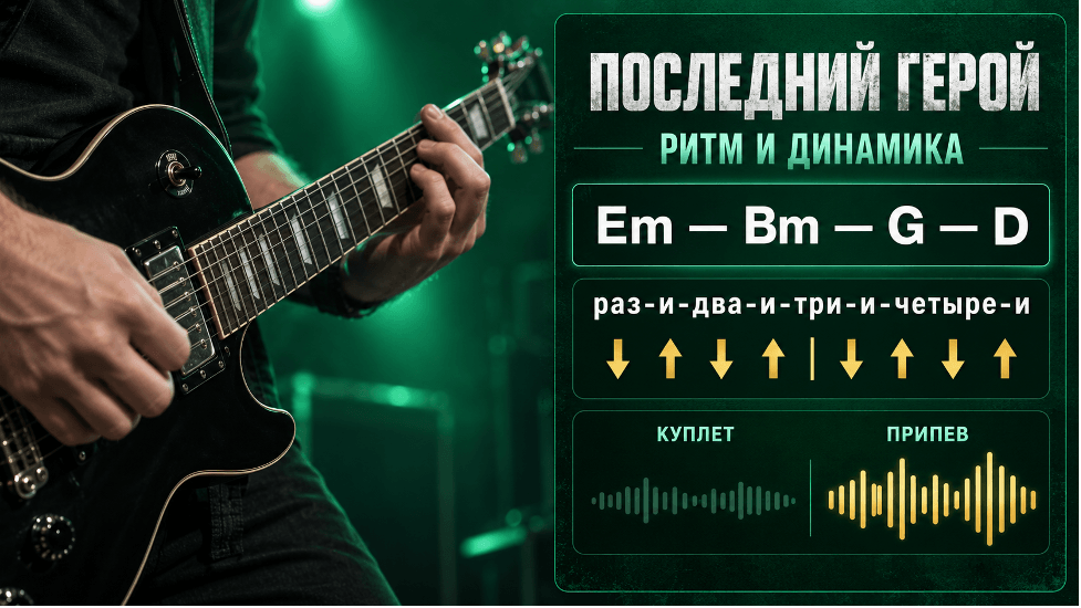 »Последний герой» — аккорды на гитаре и разбор песни «Кино»